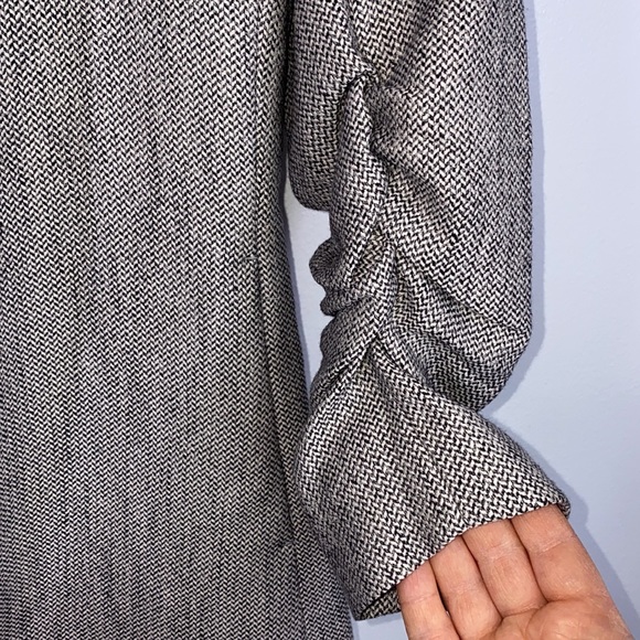 H&M patterned fitted open 3/4 sleeve blazer size 8 - Picture 6 of 6